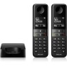 Outlet Philips 2x TELEFON D4702B/34 D4701 bezprzewodowy wi-fi czarny z bazą