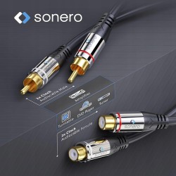Outlet Kabel Sonero SAC710020 2x RCA - 2x RCA 0,2 m
