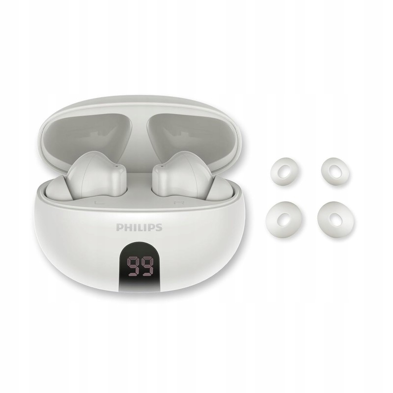 Outlet Bezprzewodowe słuchawki Bluetooth Philips TAT2520WT, wodoodporne,