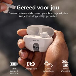 Outlet Bezprzewodowe słuchawki Bluetooth Philips TAT2520WT, wodoodporne,