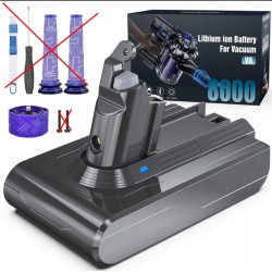 Outlet Morpilot bateria 8000mAh do Dyson V6 zamiennik DC62 SV03 z filtrami