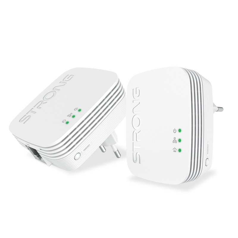 Outlet Transmiter sieciowy Strong Powerline 1000 Duo Mini do 300m białe