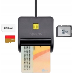 Outlet AISENS ASCR-SN02SD-BK czytnik kart SD MMC USB 2.0 480Mb s kompaktowy