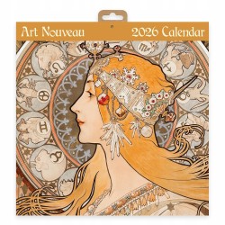 Outlet Kalendarz ścienny Art Nouveau 2026 z klasycznymi dziełami 29x29 cm