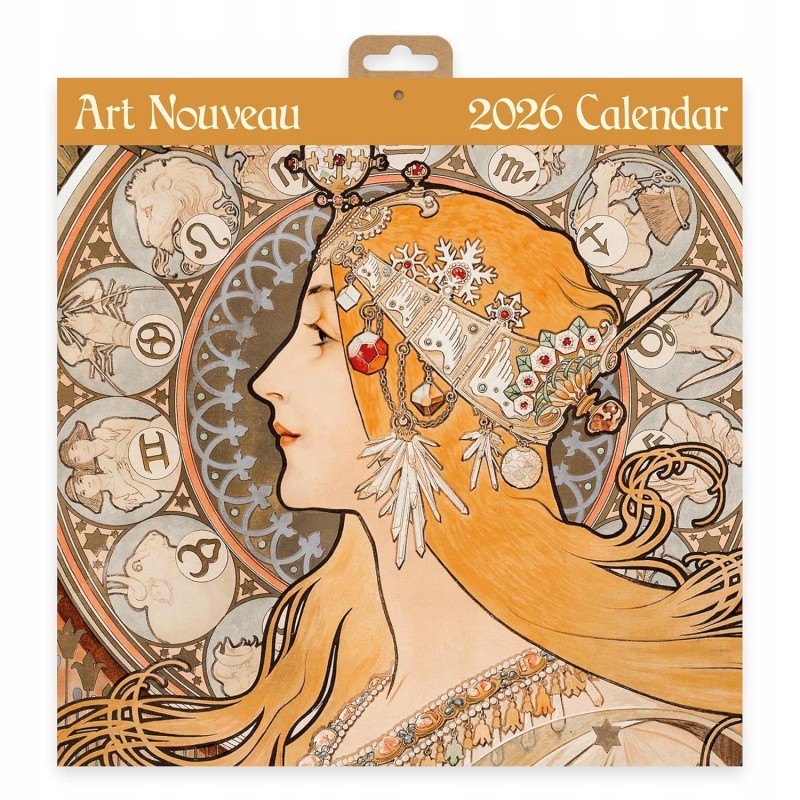 Outlet Kalendarz ścienny Art Nouveau 2026 z klasycznymi dziełami 29x29 cm
