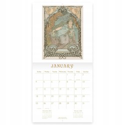 Outlet Kalendarz ścienny Art Nouveau 2026 z klasycznymi dziełami 29x29 cm