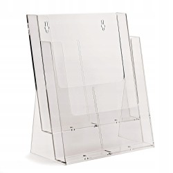 Outlet Stojak na broszury Taymar A4 2 poziomy przezroczysty 2C230X