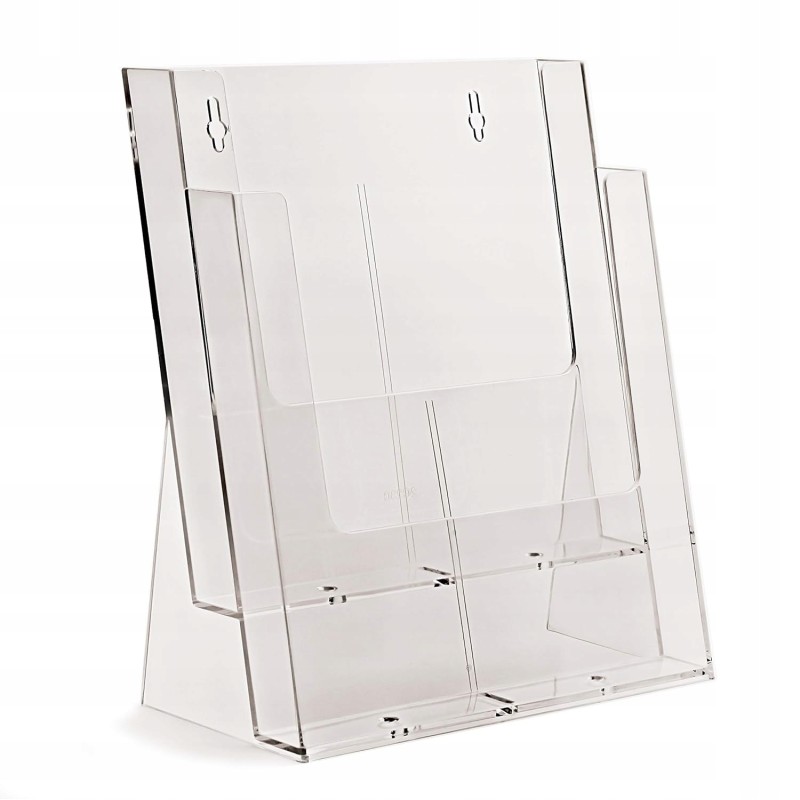 Outlet Stojak na broszury Taymar A4 2 poziomy przezroczysty 2C230X