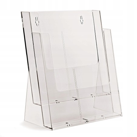 Outlet Stojak na broszury Taymar A4 2 poziomy przezroczysty 2C230X