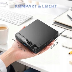 Outlet Desobry Odtwarzacz do telewizora DVD 1080p z wejściem HDMI/AV/USB C