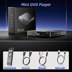 Outlet Desobry Odtwarzacz do telewizora DVD 1080p z wejściem HDMI/AV/USB C
