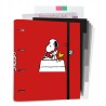 Outlet Segregator A4 czerwony + akcesoria, Snoopy czerwone