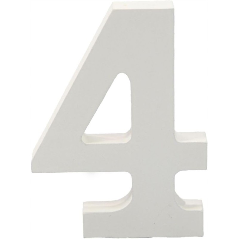 Outlet Home Solazzia cyfra 4 dekoracja drewniana wys.15cm stojąca litera