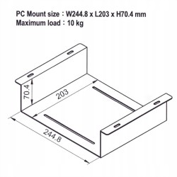 Outlet Maskownica kablowa Roline 17030113 max 10kg czarna