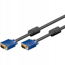 Outlet Kabel VGA SVGA Full HD 5m pozłacany WUXGA ferryt monitor projektor