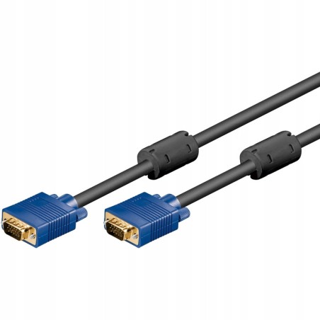 Outlet Kabel VGA SVGA Full HD 5m pozłacany WUXGA ferryt monitor projektor