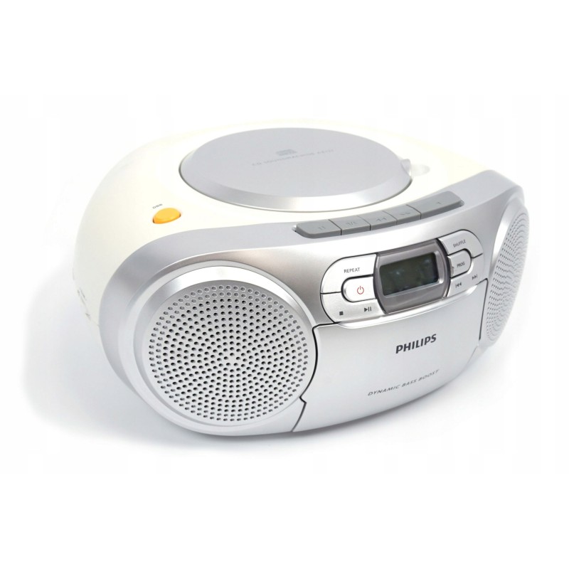 USZKODZONY Radioodtwarzacz Philips AZ 127 srebrny