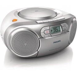 USZKODZONY Radioodtwarzacz Philips AZ 127 srebrny