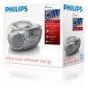 USZKODZONY Radioodtwarzacz Philips AZ 127 srebrny