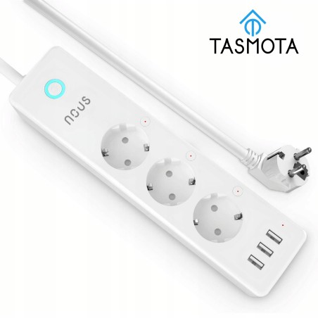 Outlet Gniazdko listwa zasilająca Nous TASMOTA WiFi zasilanie sieciowe