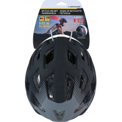 Kask rowerowy Dunlop regulowany r. M 55-58cm LED czarny mat