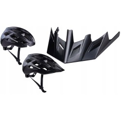 Kask rowerowy Dunlop regulowany r. M 55-58cm LED czarny mat