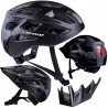 Kask rowerowy Dunlop regulowany r. M 55-58cm LED czarny mat