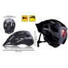 Kask rowerowy Dunlop regulowany r. M 55-58cm LED czarny mat