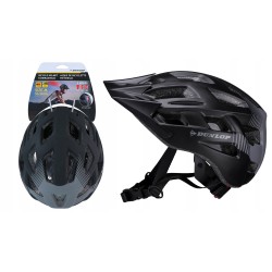 Kask rowerowy Dunlop regulowany r. M 55-58cm LED czarny mat