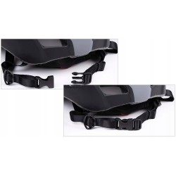 Kask rowerowy Dunlop regulowany r. M 55-58cm LED czarny mat