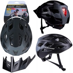Kask rowerowy Dunlop Kask rowerowy regulowany LED DUNLOP r. M