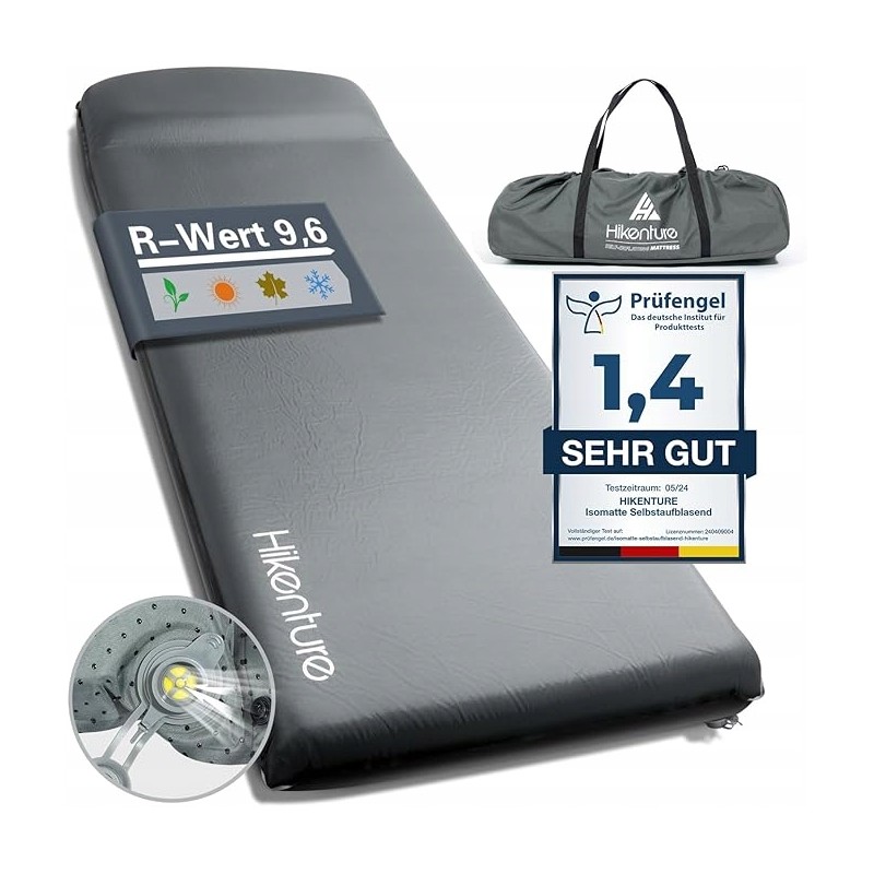 HIKENTURE Samopompująca się karimata 8 cm grubości materac z pianki OPIS
