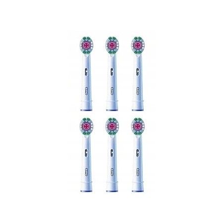 Oral-B 3D White Końcówki do Szczoteczek Elektrycznych 6 Sztuk białe