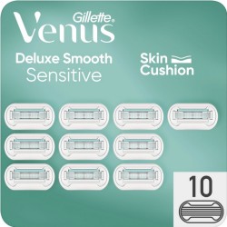Gillette Venus Deluxe KOBIETY Gładkie Wrażliwe 10 szt. pasek nawilżający