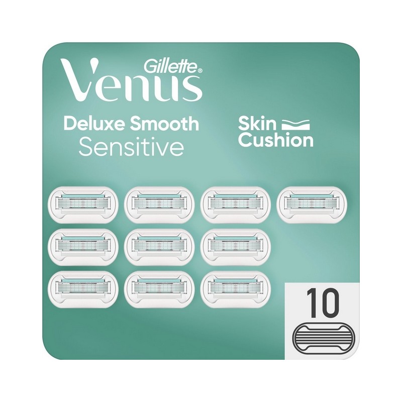 Gillette Venus Deluxe KOBIETY Gładkie Wrażliwe 10 szt. pasek nawilżający