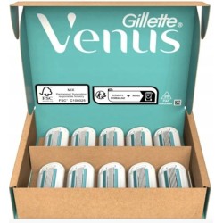 Gillette Venus Deluxe KOBIETY Gładkie Wrażliwe 10 szt. pasek nawilżający