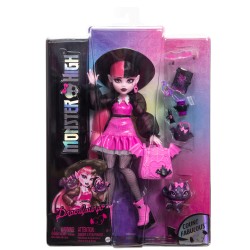 MATTEL LALKA MONSTER HIGH DRACULAURA HRABIA NIETOPERZ ZWIERZĄTKO AKCESORIA