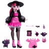 MATTEL LALKA MONSTER HIGH DRACULAURA HRABIA NIETOPERZ ZWIERZĄTKO AKCESORIA