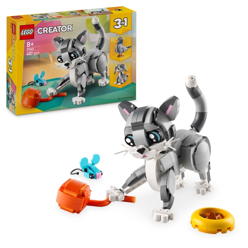 Zabawka dla kota LEGO Creator 3 w 1 - figurka kota gołębia i psa 31163
