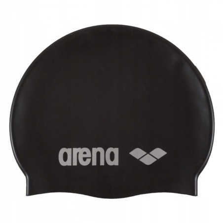 Czepek silikonowy na basen Arena Classic czarny CE + UE ELASTYCZNY unisex