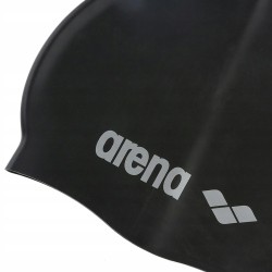 Czepek silikonowy na basen Arena Classic czarny CE + UE ELASTYCZNY unisex