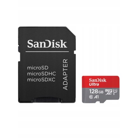 Karta pamięci SanDisk 128 GB Ultra microSDXC UHS-I z adapterem OPIS