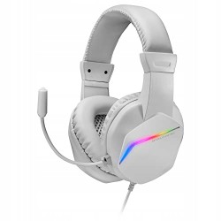 Outlet Słuchawki z Mikrofonem Gaming Mars Gaming MH122 RGB białe OPIS