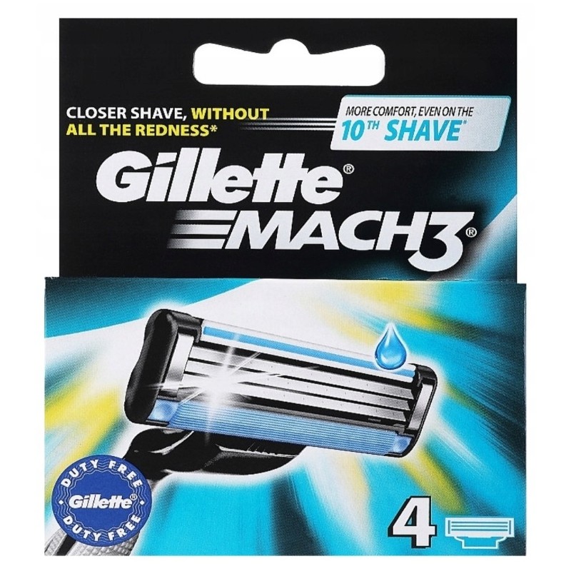Wkłady do maszynki golenia Gillette Mach3 4 szt. ostrza wymienne zapasowe