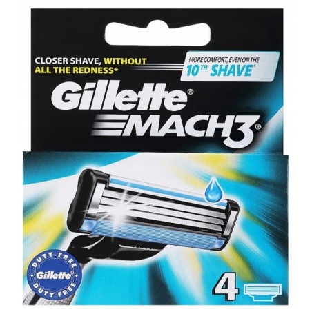 Wkłady do maszynki golenia Gillette Mach3 4 szt. ostrza wymienne zapasowe