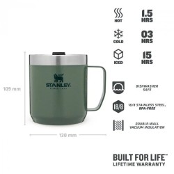 Outlet Kubek z uchem Everyday Camp Mug 0.35 L Hammertone Green Stanley OPIS