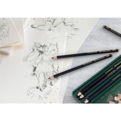 Ołówek tradycyjny Faber-Castell 2B, 4B, 6B, 8B, 10B, 12B 6 szt.