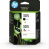 Outlet Oryginalny tusz HP 305 Zestaw Czarny+Kolor 6ZD17AE poj. 7 ml