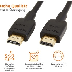 Outlet Kabel HDMI 2.0 AmazonBasics HL-007306 1,8 m