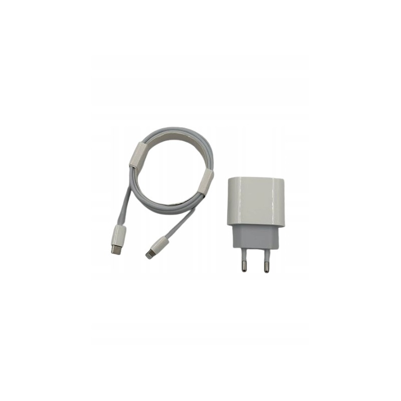 ASENTER ŁADOWARKA SIECIOWA 20W PD + KABEL LIGHTNING USB-C iPHONE APPLE 2M